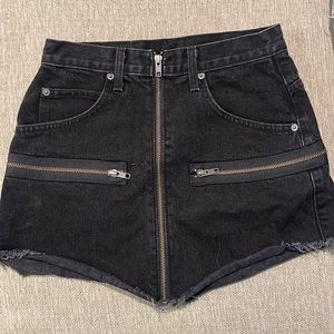 Carmar black jean skirt